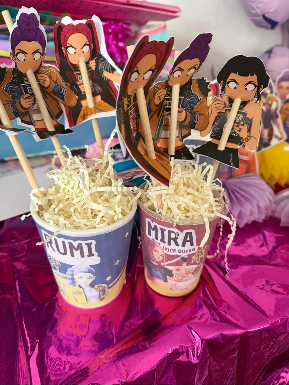 Kpop Demon Hunters leftover party supplies